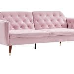 Art deco rose sofa - expandable to bed