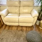 5 Seater cream color reclining sofa set - 2x2 and 1x sofa