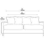 Habitat swift blue velvet two seater sofa