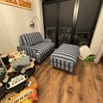 Snuggle chair plus footstool
