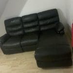 Carter Corner 3 Seater Faux Leather Sofa Recliner with Chaise Right Hand Side Chaise