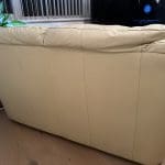 2 Seater genuine real leather cream Sofa