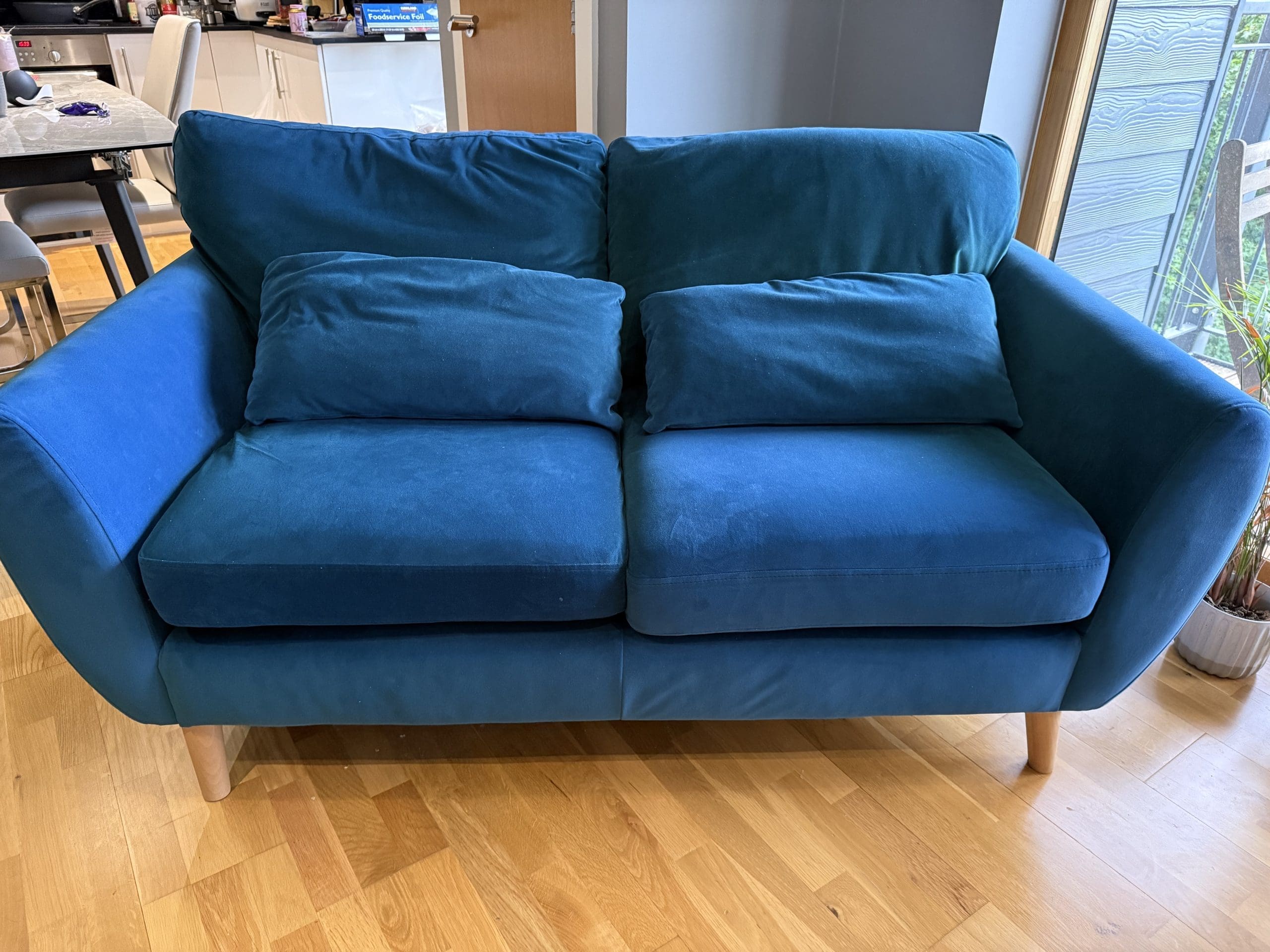 Next Wilson 3 seater teal sofa Sofalistic The Sofa Marketplace buy and sell preloved sofas nationwide