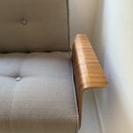 Innovation Living Clubber Sofa Bed 3 seater Chrome, Grey with Walnut veneer arms