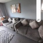 Lovely grey 2 sofas very comfortable scf