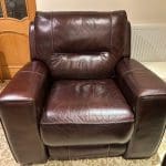 Dark Burgundy One Seater Sofa