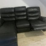 Carter Corner 3 Seater Faux Leather Sofa Recliner with Chaise Right Hand Side Chaise