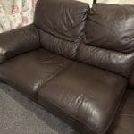 Leather brown corner sofa