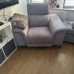 Grey reclining usb chair