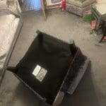 Single grey velvet sofa chair from dfs