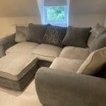 Wyvern couch grey corner sofa