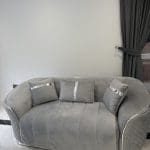 Light Grey Velvet - 2X - 3-Piece Sofa