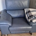 Milano Denium Blue Leather Sofa