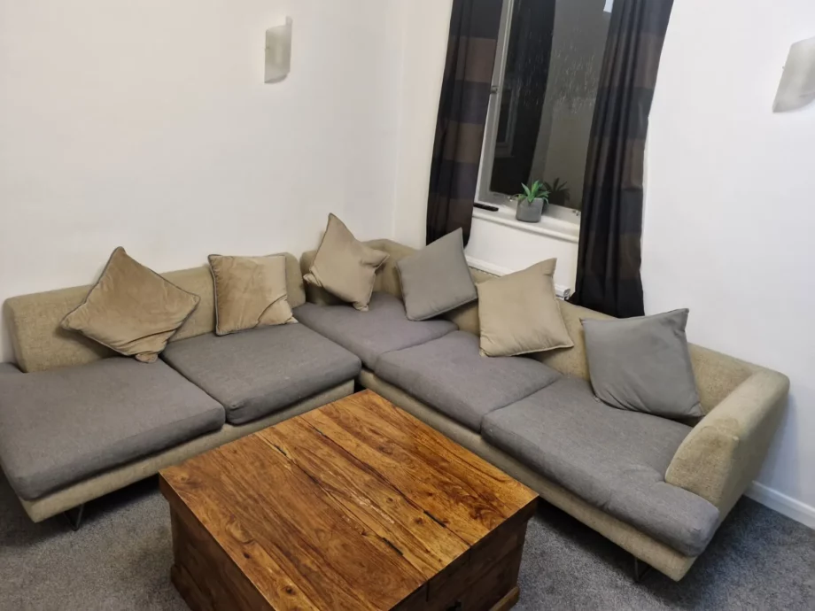 SCP Corner Sofa Beige Wool RRP £5999 Woodgate (?) Notting Hill Made In UK