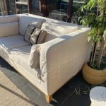 A PAIR of two seater sofas made by MultiYork