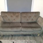Scs grey velvet sofa