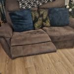 DFS 3 & 2 Seater Set Steel grey/brown Recliners