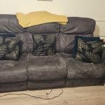 DFS 3 & 2 Seater Set Steel grey/brown Recliners