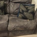 DFS 3 & 2 Seater Set Steel grey/brown Recliners