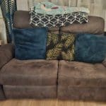 DFS 3 & 2 Seater Set Steel grey/brown Recliners