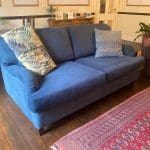 (only 6 months old) Darlings of Chelsea Helston Navy Blue three seater sofa bed