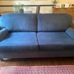 (only 6 months old) Darlings of Chelsea Helston Navy Blue three seater sofa bed