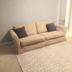 Cream, beige 4 seater sofa