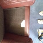 Brown Leather 3 seater and 1 seater sofas