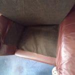 Brown Leather 3 seater and 1 seater sofas