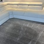 ROM White Leather Corner Sofa
