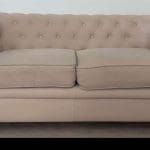 Beige Fabric Chesterfield Style 3 seater & 2 seater