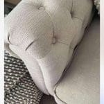 Beige Fabric Chesterfield Style 3 seater & 2 seater