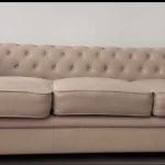 Beige Fabric Chesterfield Style 3 seater & 2 seater