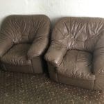 Brown Leather 3 Piece Suit
