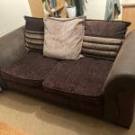 Large brown 2-seater DFS sofa