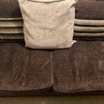Large brown 2-seater DFS sofa
