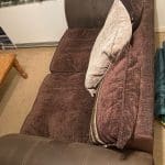 Large brown 2-seater DFS sofa