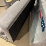2 seater grey sofabed + memory foam topper