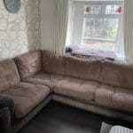 Dfs brown fabric corner set