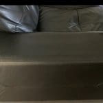 Black leather sofa
