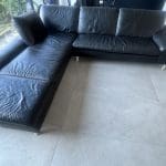 Furniture Village W Schillig Black Leather Corner Sofa