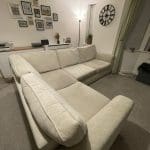 DFS Orka 4 seater corner sofa bed (silver)
