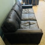 Leather Sofa & Footstool