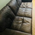 Leather Sofa & Footstool