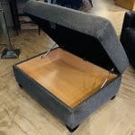 Leather Sofa & Footstool
