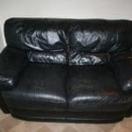 3and2 seater black hand made Italian leather sofas from Harvey's