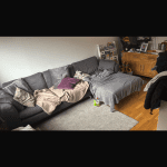 Large grey corner sofa