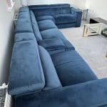 Velvet corner sofa