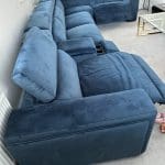 Velvet corner sofa