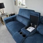 Velvet corner sofa
